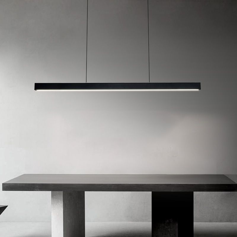 Linear Pendant Lighting Contemporary Metal 1 Light Pendant Light for Kitchen Island