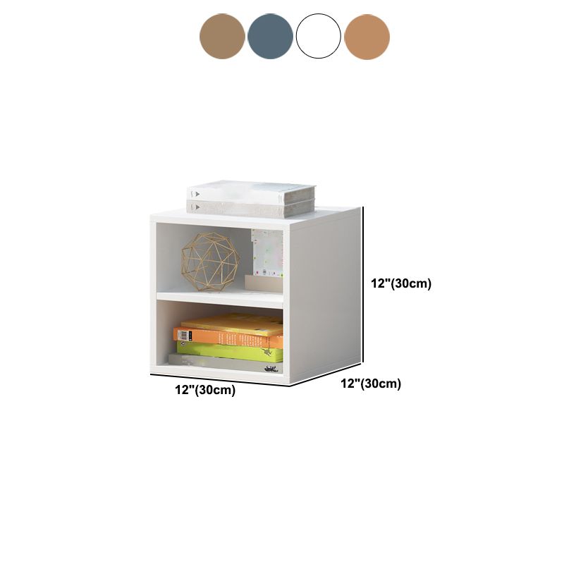 Modern Cube Shelf Bookcase Wood Closed Back Book Shelf for Study Room