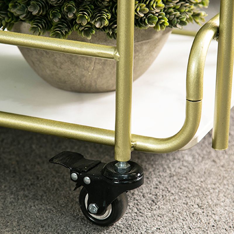 Modern 31.1"H Rolling Prep Table Rectangular Metal Prep Table for Home Use