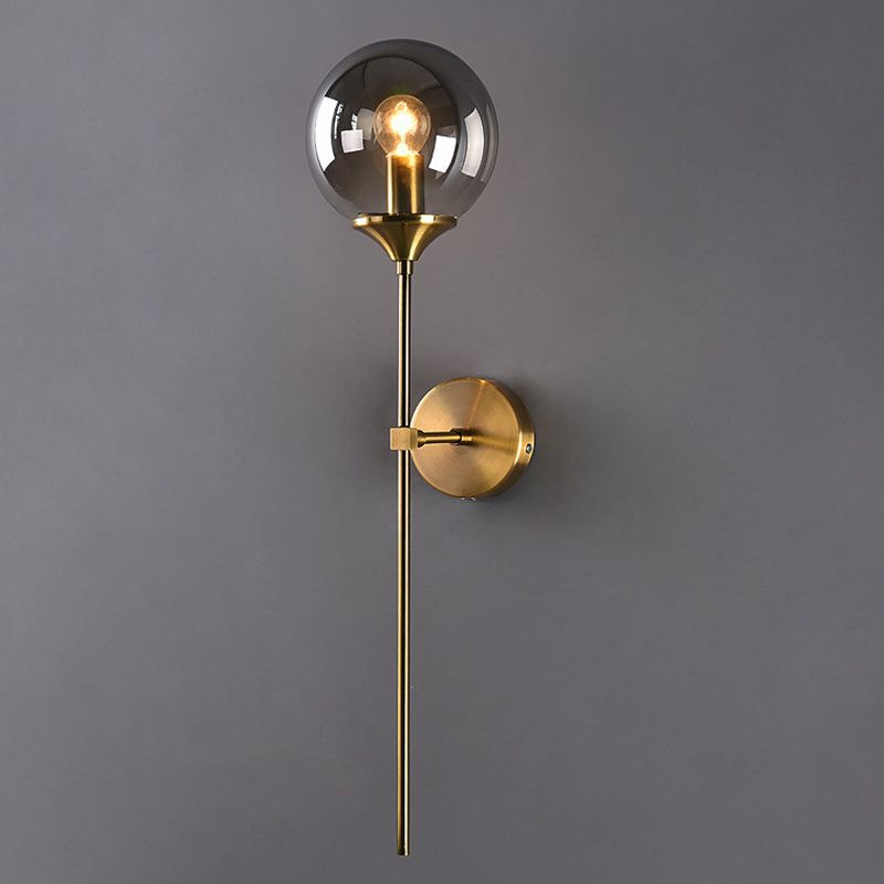 Modern Minimalist Style Wall Light 1 Light Glass Uplighting Wall Lamp for Living Room