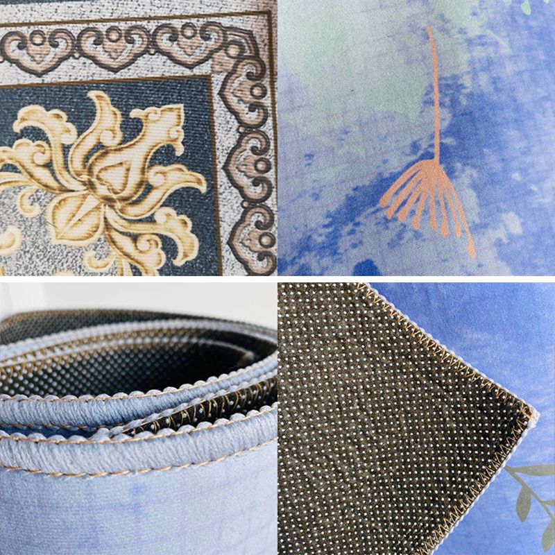 Modern Trendy Rug Plants and Animals Pattern Carpet Polyester Friendly Washable Rug for Home Decor