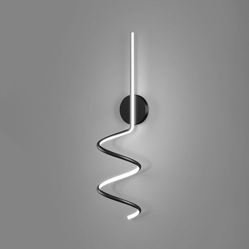 Linear Shape Metal Wall Lighting Idea Modern Style 1 Light Wall Light Fixture