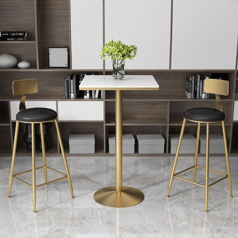 Glam Table and Stool Set 1/2/3/5 Pieces Bar Pub Table Set for Dining Room