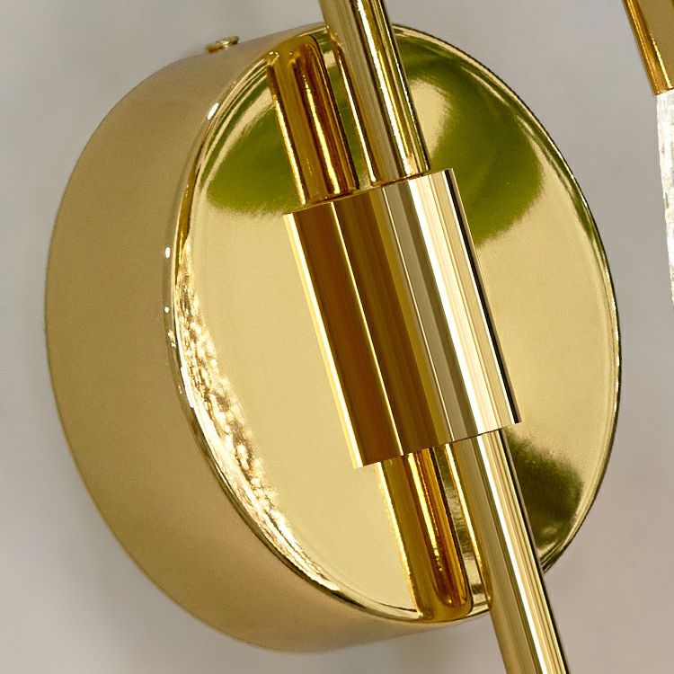 Spherical Crystal Wall Sconce Lighting Minimalist Gold Finish LED Wall Lamp
