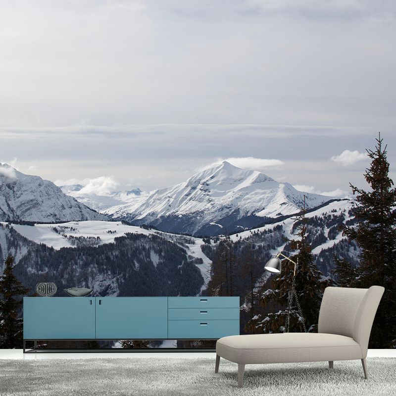 Horizontal Photography Mountain Landscapes Mural Eco-friendly Wallpaper for Wall Decor