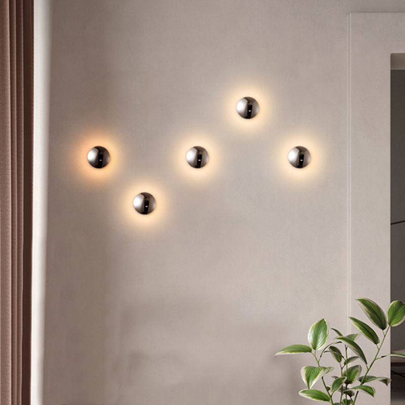 Wohnzimmer Wandleuchte postmoderne Metall Ein hell silberne Wandmontageleuchte