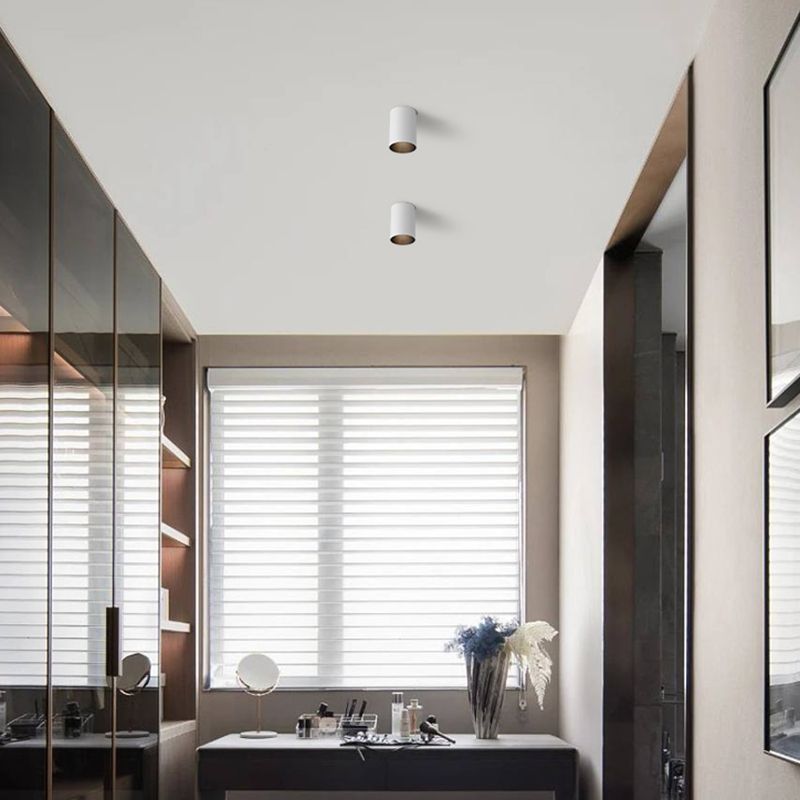 Cylinder Ceiling Light Fixture Contemporary LED Flush Mount for Corridor
