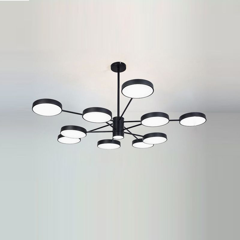 Moderne metalen kroonluchter verlichtingsarmaturen Round Multi-Head Suspension Pendant Lamp