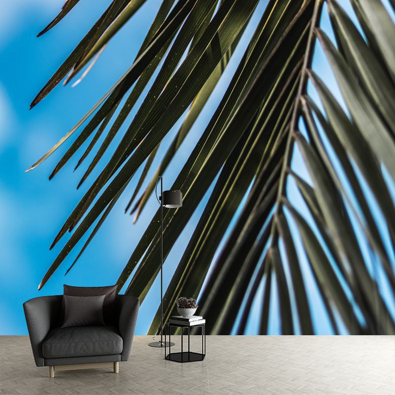 Tropical Palm Leaves Wall Covering Stain Resistant Living Room Wall Decor