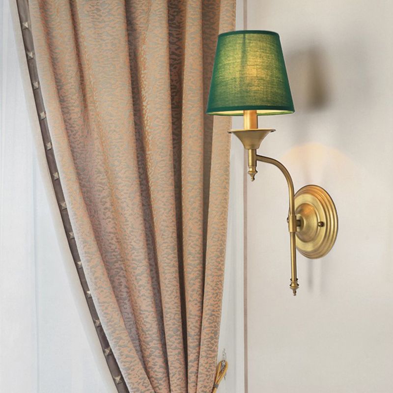 Modernism Fabric Shade Wall Mounted Sconce 1-Light Wall Lighting for Foyer