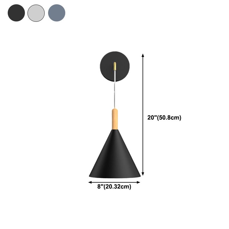Modern Style Wall Light Fixture Creative Wooden Geometric Wall Light Sconce for Bedroom