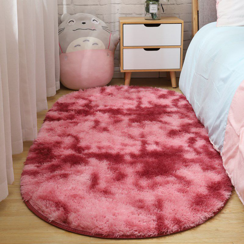 Causal Tie Dye Rug Multicolored Fluffy Area Rug Stain Resistant Pet Friendly Carpet for Bedroom