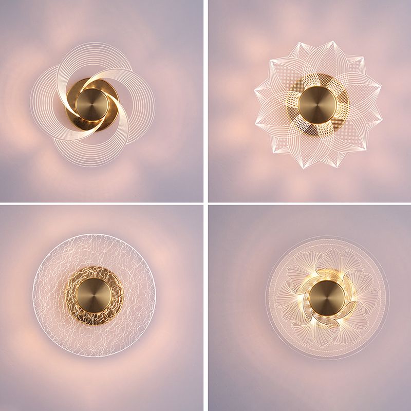 Simple Wall Lighting Fixture Circle Wall Light Sconce for Bedroom