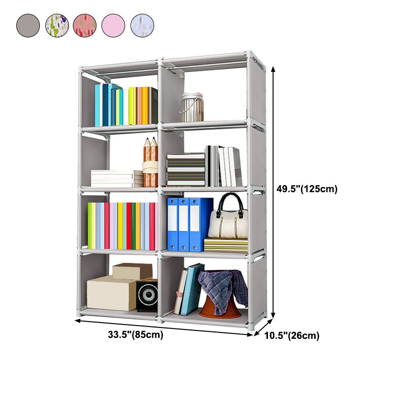 Contemporary Style Plastic Bookshelf Open Bookcase for Living Room