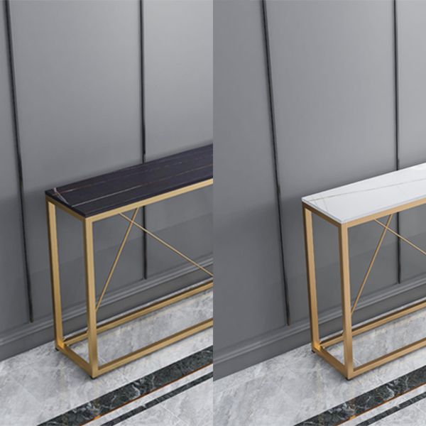 Contemporary Rectangle End Table Antique Finish Console Sofa Table