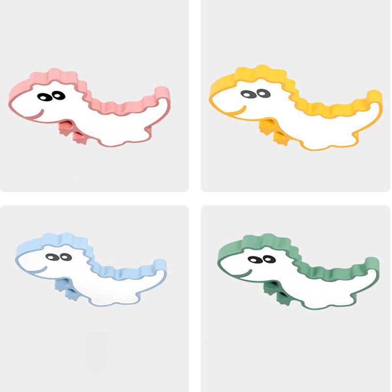 1-Light Kids Cartoon Flush Mount Metal Ceiling Light Fixture for Bedroom