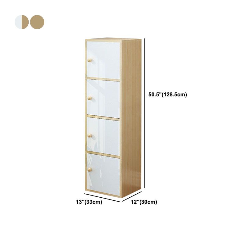 Modern Closed Back Bookshelf Wooden Shelf Bookcase for Study Room