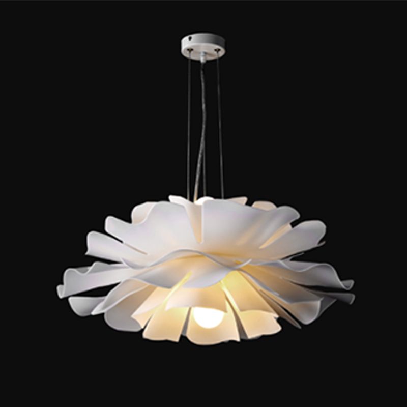 Blanc Modern 1-Light Down Lighting Acrylique suspendu suspendu pour la chambre des enfants