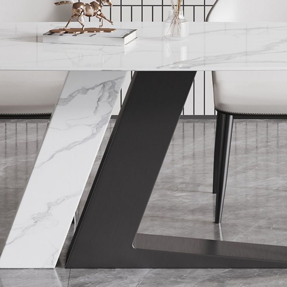 Contemporary Dining Set 1/4/5/7 Pcs Dining Table Set with Sintered Stone Top