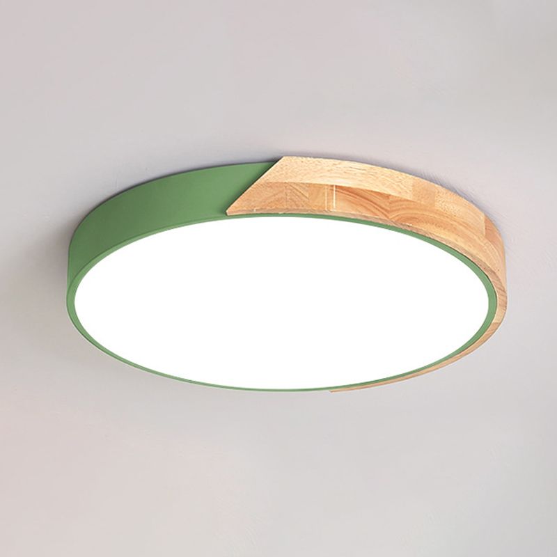 LED moderne Ceiling Light Nordic Creative Macaron Living Room Bedroom Dining Room Study Children's Room Wooden Lamps