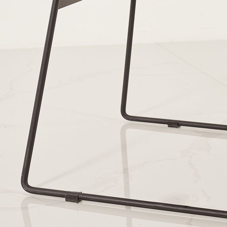 Chaises de salle à manger de style contemporain Chaises d'appoint de cuisine sans accoudoirs avec pieds en métal (Ensemble de 2)