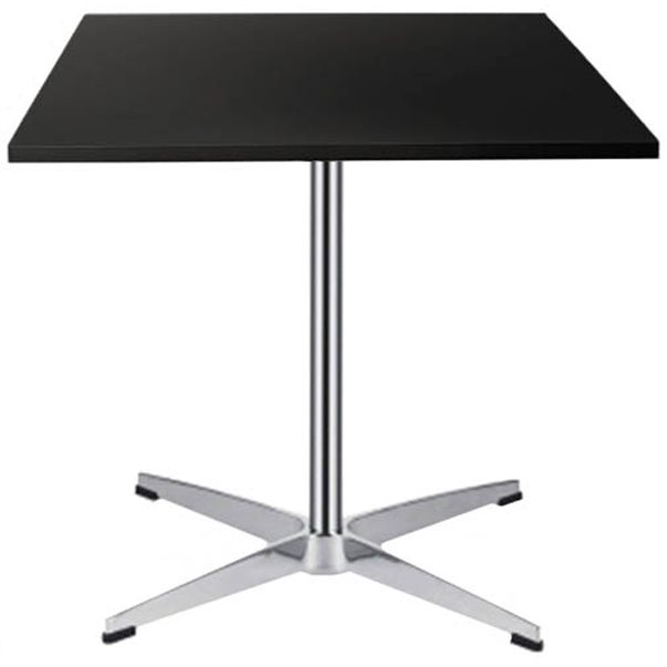 Table à manger en bois massif Industriel Home Use Table à manger avec base en acier inoxydable