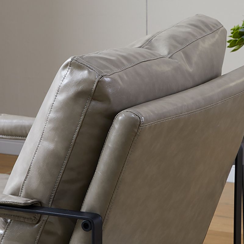 Arms Included Arm Chair Metal Frame Chair with Pillow Back for Living Room, 28.34" Wide