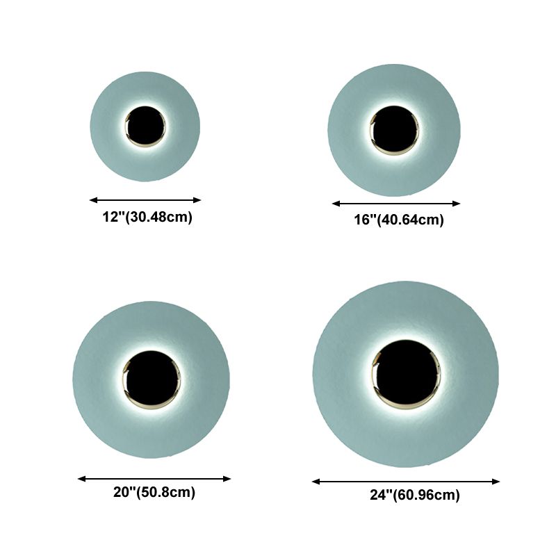 Luz de pared de estilo posmoderno Luz de apliques de pared de 1 luz con sombra de hierro para sala de estar