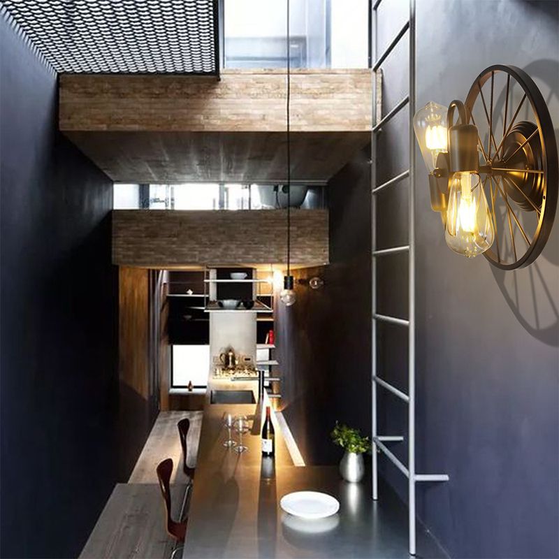 2 Light Unique Shape Wall Mount Light Fixture Industrial Wall Mounted Lighting