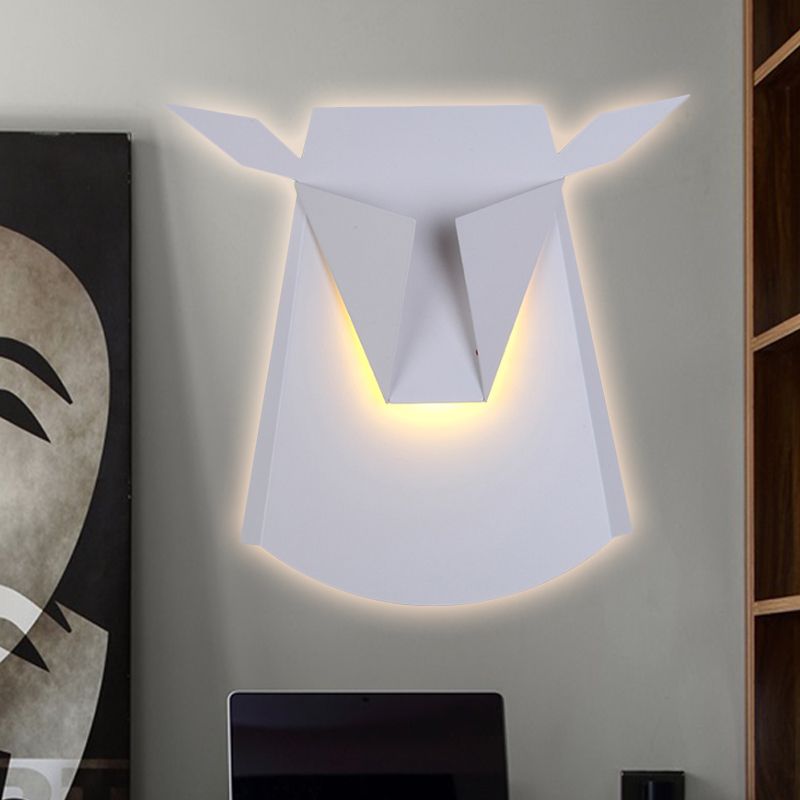 Metaal os -hoofd muur licht keuken woonkamer dier sconce licht met warme verlichting