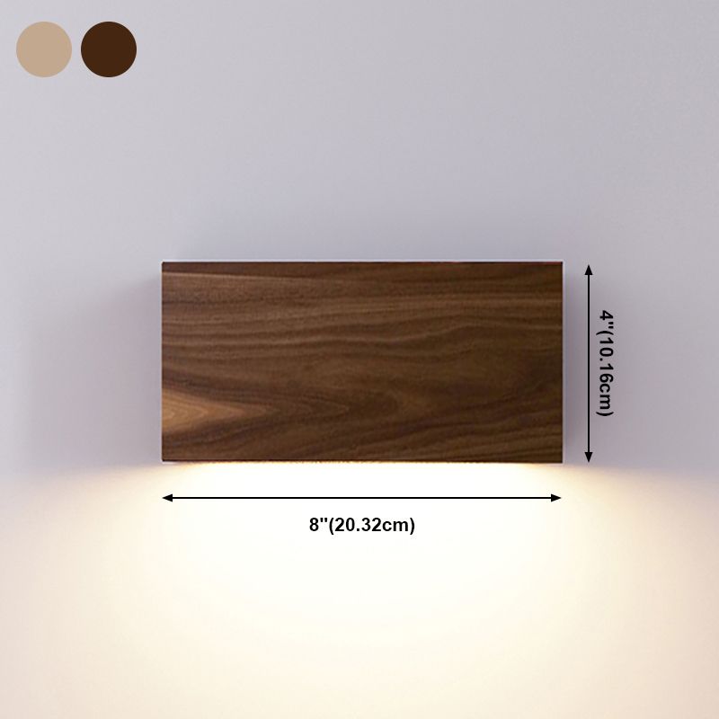 Modern Household Wall Lamp Fixture Wooden Shade Sconce for Bedroom Sitting Room