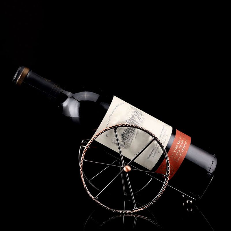 Metal Modern Wine Holder Tabletop Wine Bottle & Glass Rack in Silver/ Gold/ Black