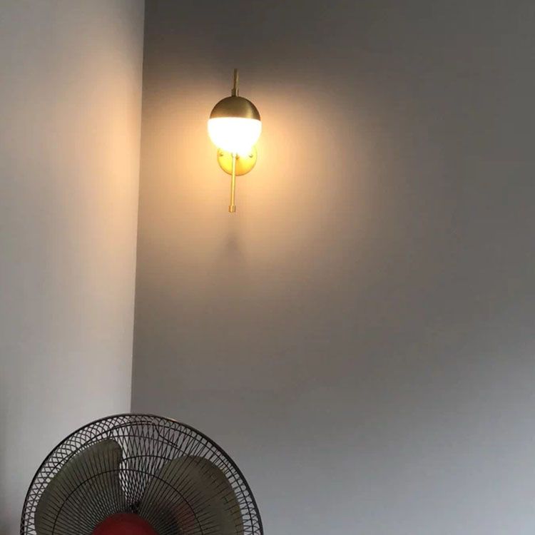 Nordic Style Metal Wall Light Globe 1 Light Wall Sconce for Living Room