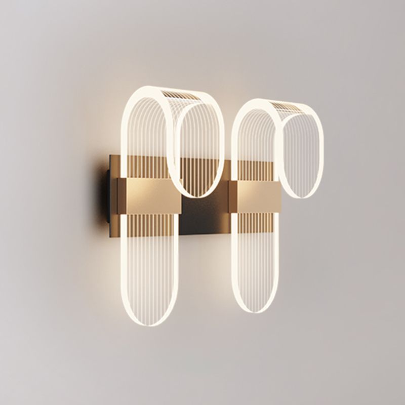 Zeitgenössische Metall-LED-Wand montierte Beleuchtung 1 Lichtwandleuchten für Wohnzimmer