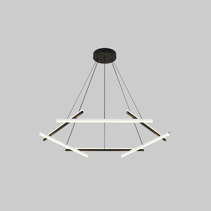 Simple Metal Suspension Light Modern-Style LED Pendant Lighting Fixture