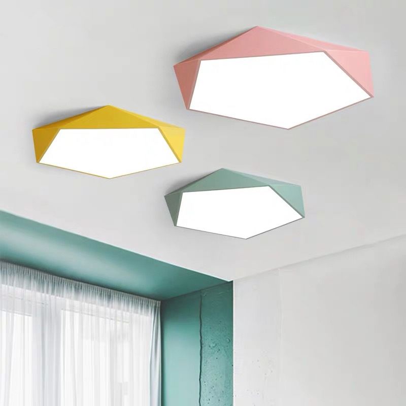 Forma geométrica moderna lámpara de techo restaurante Metal 1 lámpara de techo de luz