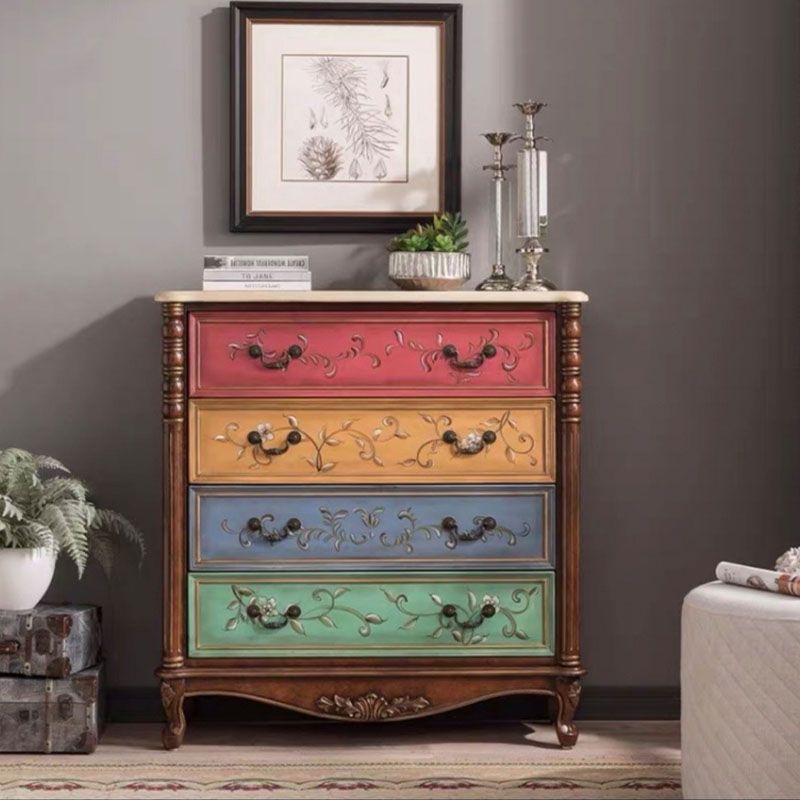 Traditional Vertical Dresser Wood Storage Bachelor Chest for Home