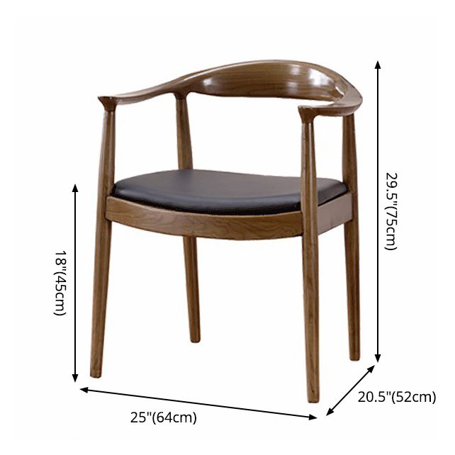 Chaise de salle à manger moderne, chaise latérale ouverte de 24 pouces de large avec 4 pieds en bois pour un usage domestique