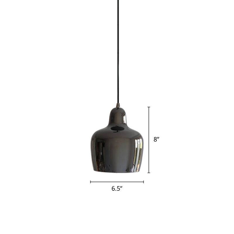 Urn Shaped Metal Suspension Light Modern 1-Light Hanging Pendant Light for Restaurant