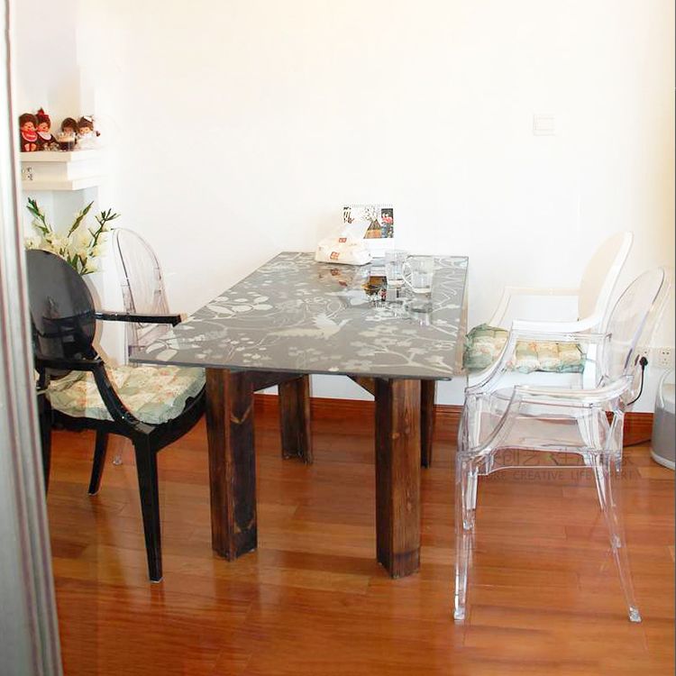 Eigentijdse stijl keuken eetstoelen plastic eetarm zijstoelen