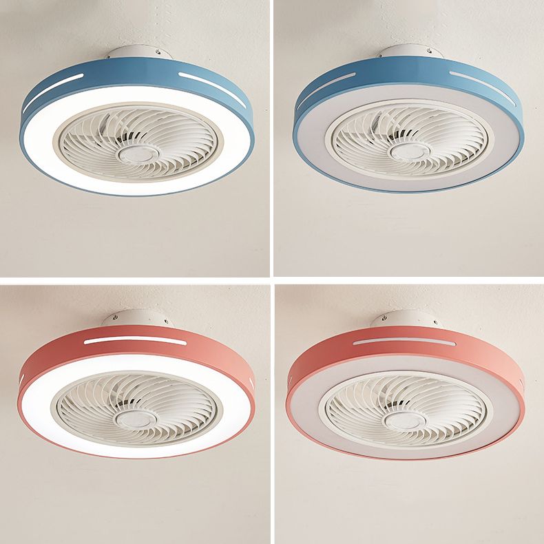 Modern LED Ceiling Fan Light 1-Light Ceiling Mount Lamp with Acrylic Shade for Bedroom