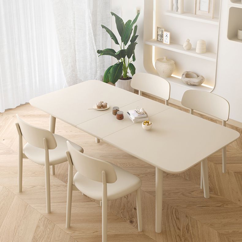 White Rectangle Dining Room Table Modern Dinner Room Kitchen Table