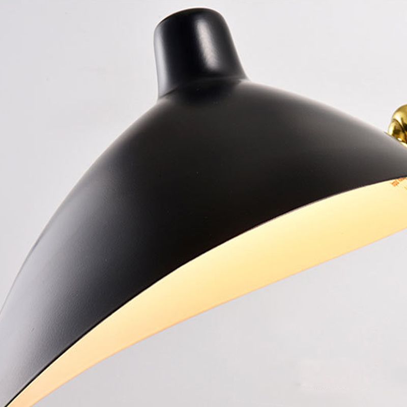 Nordic Metal Wall Light Cap Shape Swing Arm Wall Sconce for Living Room