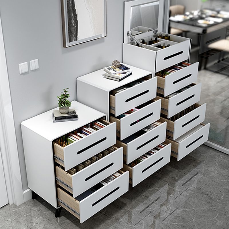 16" W Modern Storage Chest Dresser White Vertical Storage Chest with 3/4/5 Drawers