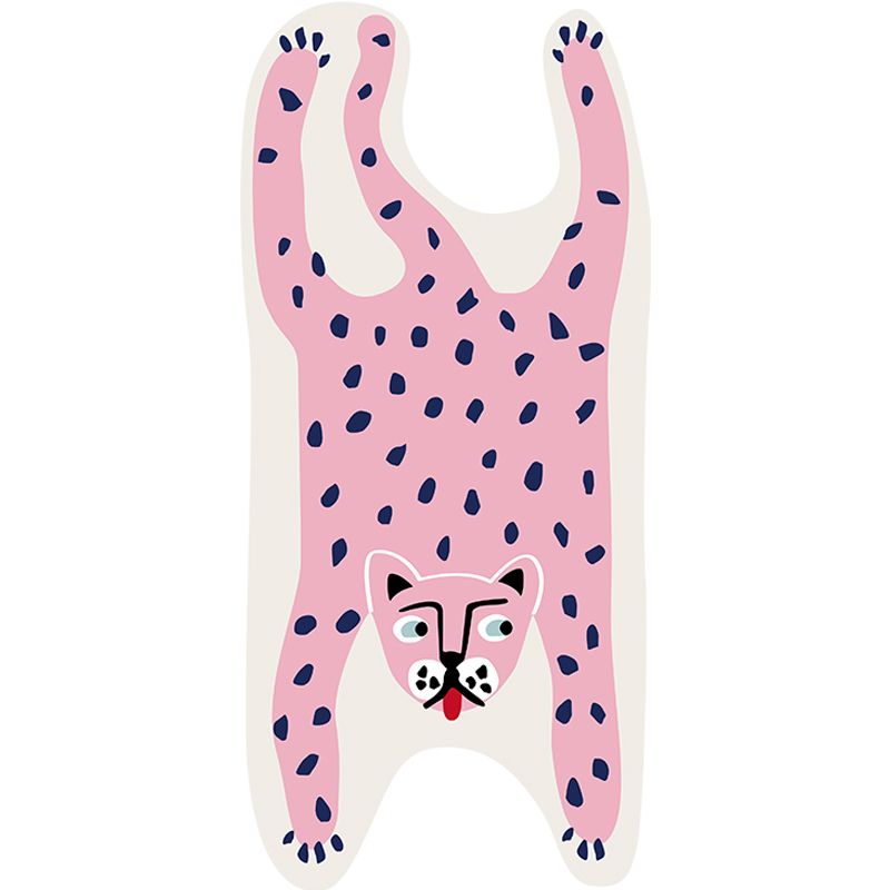 Funky Area Carpet Fancy Animals Print Carpet Polyester Stain Resistant Washable Rug for Living Room