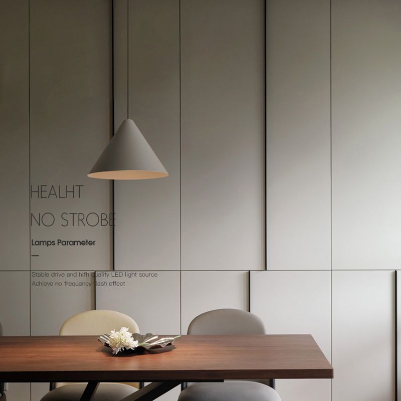LED CONICA COMENTIVA Luz moderno de estilo simple de estilo colgante de dormitorio