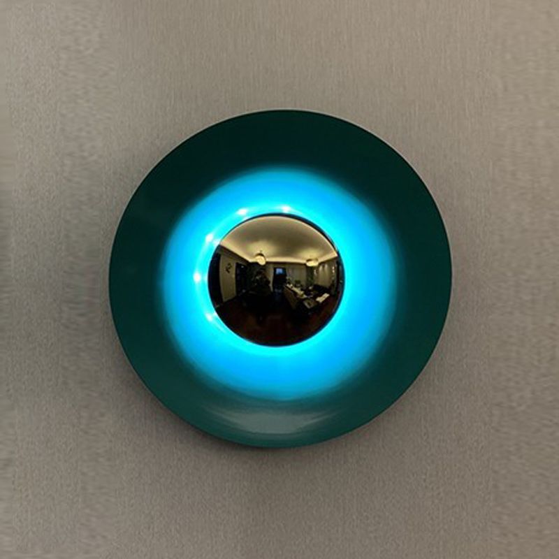 Moderne Metallwand hell hell bunte runde 12 "Breite Wandleuchten für Wohnzimmer