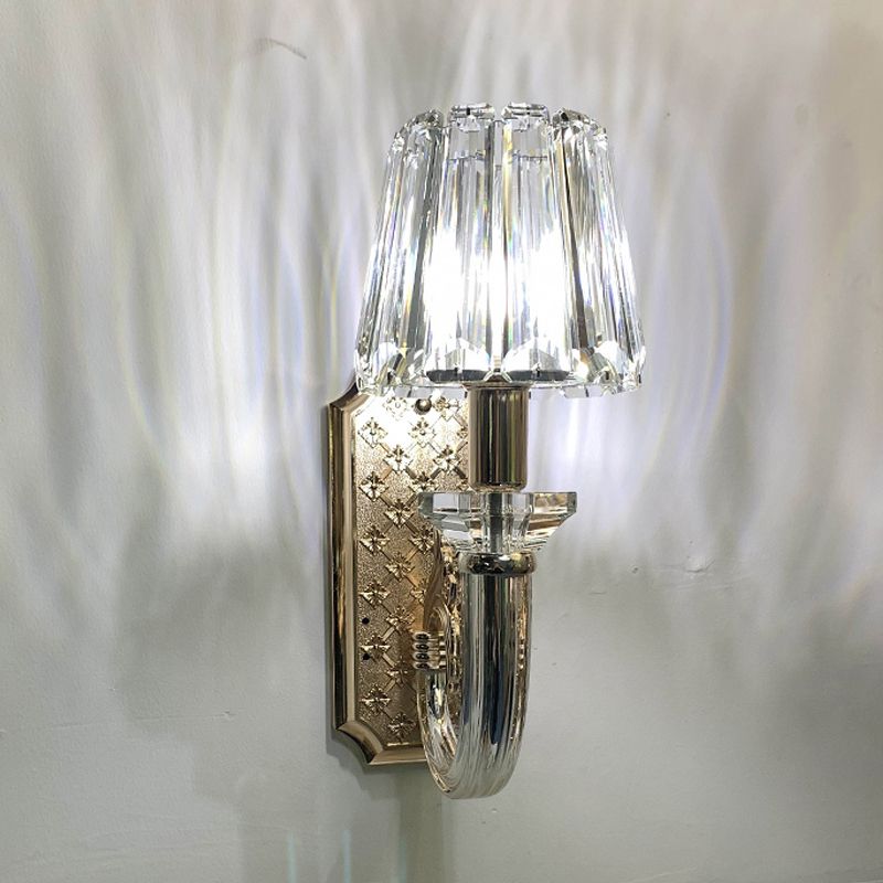 Transparentes Kristall Turm 1-Licht Wandlampe Moderne Schlafzimmer Wandleuchte