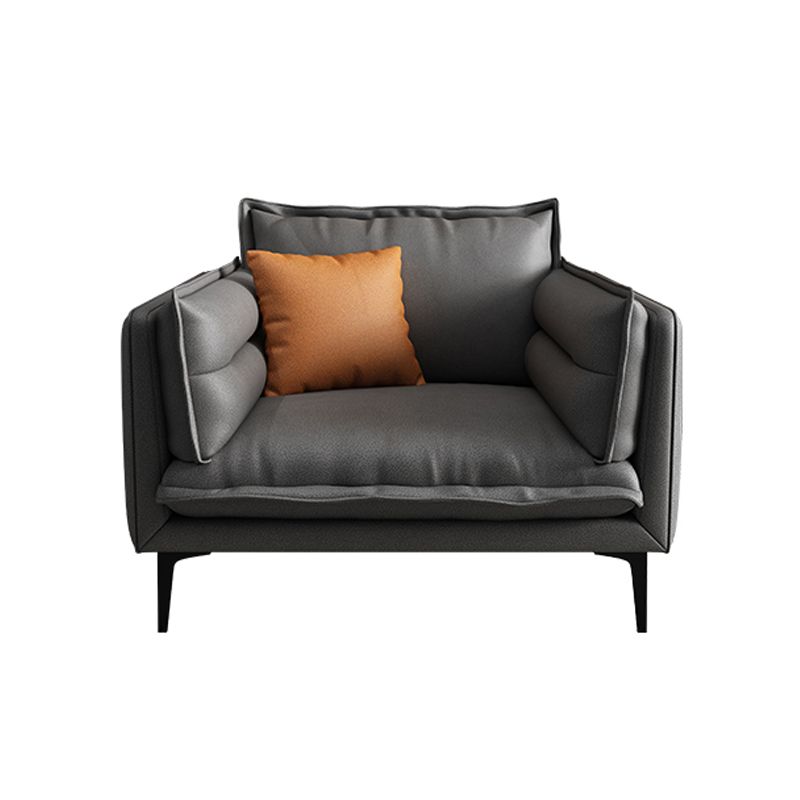 28.74" H Modern Pillow Top Arm Sofa with Cushion Back for Living Room, Brown