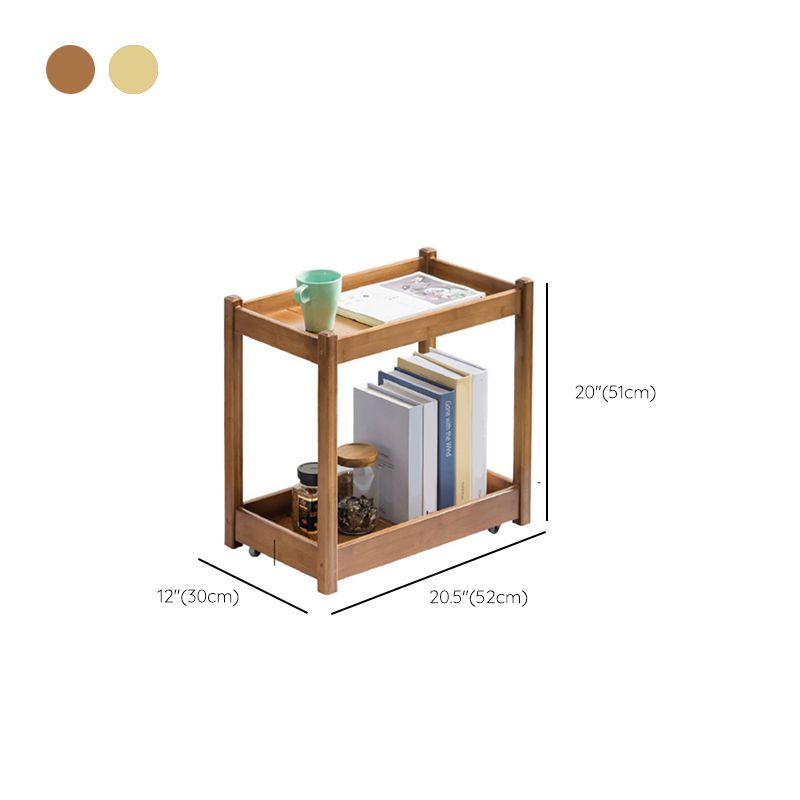 Contemporary Rectangular Side Table Brown Sofa Side Accent Table